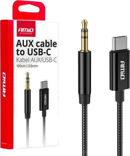 Amio Av-Adapter Usb-C Til Aux Mini-Jack 3,5 Mm 1 M Amio-04294 Amio Av-Adapter Usb-C Til Aux Mini-Jack 3,5 Mm 1 M Amio-04294