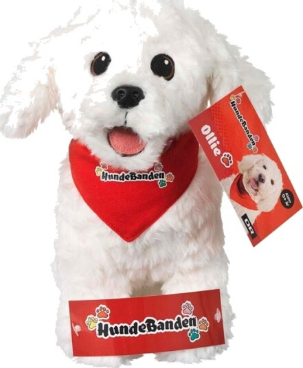 MAKI Dr Hundebanden Ollie Plys 26 Cm White ONE SIZE