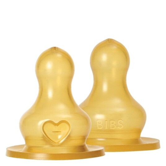 BIBS Flaskesmokk i Naturgummi, Lateks, Hurtig Gjennomstrømning, 2-pk BIBS Flaskesmokk i Naturgummi, Lateks, Hurtig Gjennomstrømning, 2-pk
