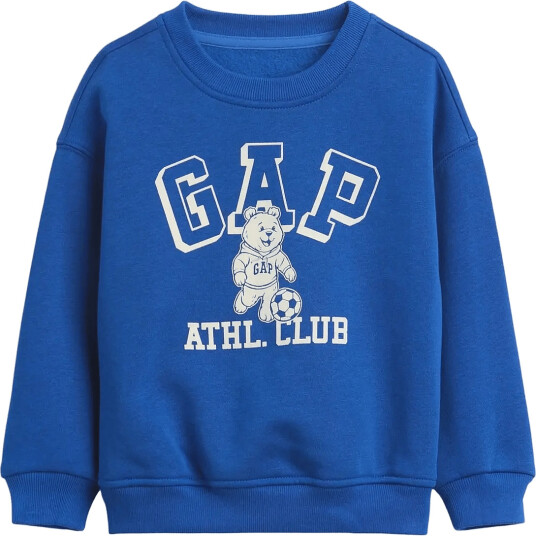 GAP Baby & Toddler Vintagesoft Varsity Logo Sweatshirt Blue 104 GAP Baby & Toddler Vintagesoft Varsity Logo Sweatshirt Blue 104