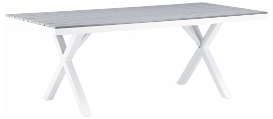 Venture Design Garcia spisebord Ljusgrå/hvit 200 x 100 cm Grå