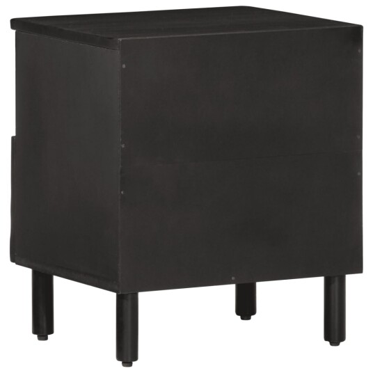 Nattbord svart 40x33x46 cm heltre mango 8720845422431