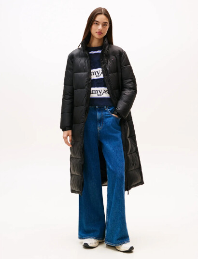 Tommy Jeans Tjw Maxi Pckbl Hood Ess Puffer - Black - XS