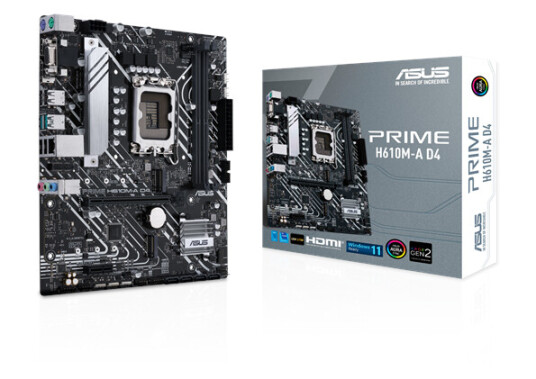 ASUS PRIME H610M-A D4 Hovedkort - Intel H610 - Intel LGA1700 socket - DDR4 RAM - Micro-ATX ASUS PRIME H610M-A D4 Hovedkort - Intel H610 - Intel LGA1700 socket - DDR4 RAM - Micro-ATX