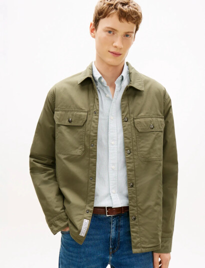 Tommy Hilfiger Padded Shirt Jkt Khaki green XXL
