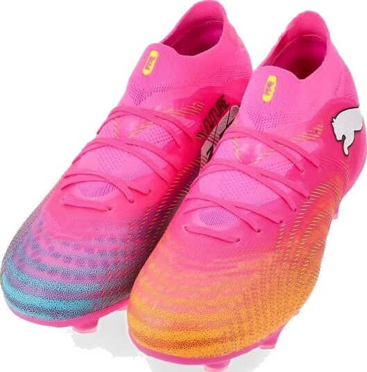 PUMA Future 9 Pro FG/AG Showtime   Poison Pink/Solstrøm/Bright Aqua/PUMA White Barn størrelse 33
