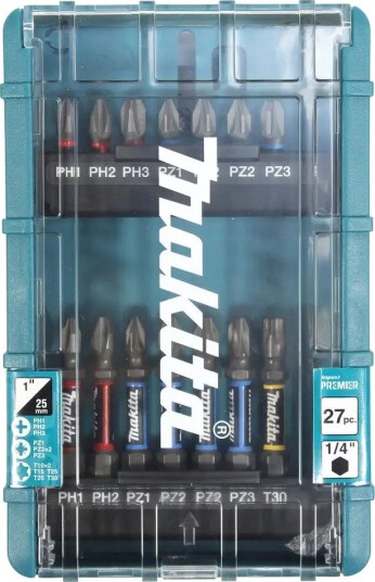 Makita Bitssett 27 Deler E-26820 1/4"