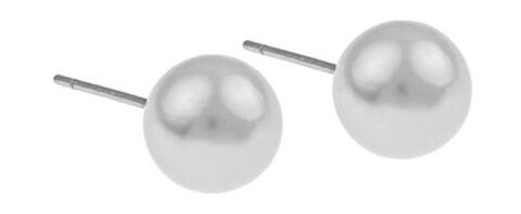 Snö Of Sweden Laney Pearl Earring White 8mm
