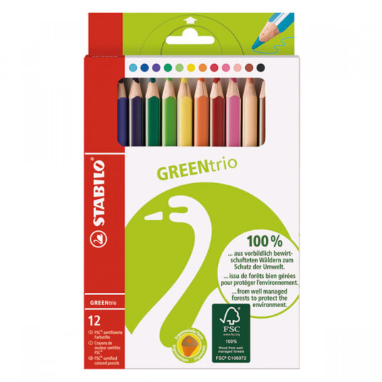 Stabilo GreenColors Jumbo Fargeblyanter 12-pakning