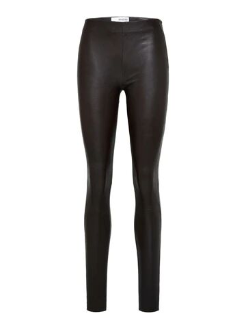 Selected Femme Sylvia MW Stretch Leather Leggings - Black 42