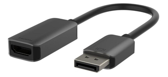 Belkin ACTIVE DISPLAYPORT TO HDMI ADAPTER 4K HDR BLACK/GRAY CABL Belkin ACTIVE DISPLAYPORT TO HDMI ADAPTER 4K HDR BLACK/GRAY CABL