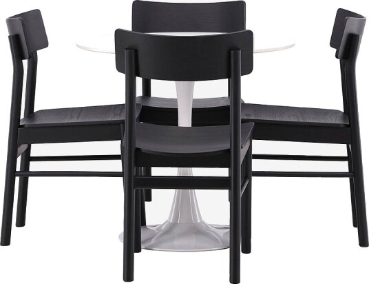 Venture Home Spisegruppe Hamden med 4 stk stoler Montros Beige Venture Home Spisegruppe Hamden med 4 stk stoler Montros Beige