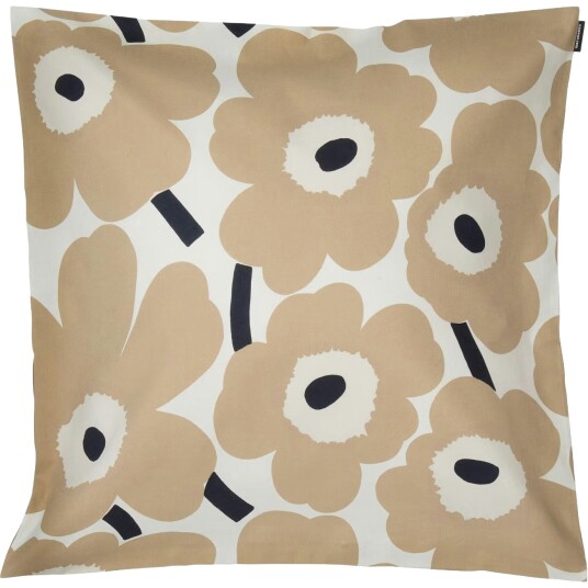Marimekko Pieni Unikko Putetrekk 50x50 cm Beige / Off white / Mørkeblå Marimekko Pieni Unikko Putetrekk 50x50 cm Beige / Off white / Mørkeblå