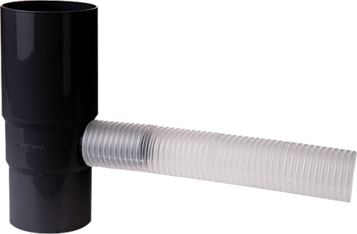 Plastmo vannavløp med fleksibel slange Ø75mm svart black 75 mm Plastmo vannavløp med fleksibel slange Ø75mm svart black 75 mm