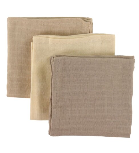 Sebra Musselinkluter 3stk Moonlight Beige