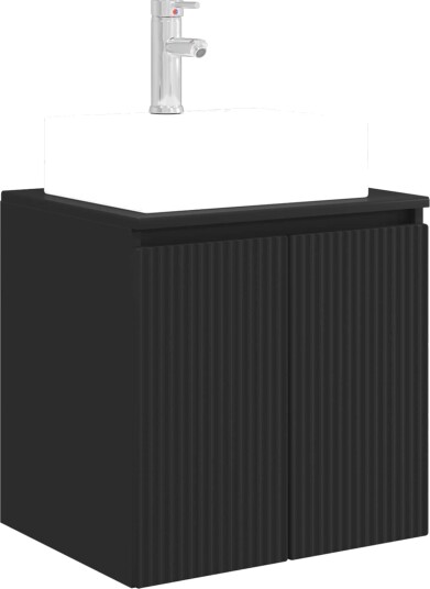  Vegghengt vaskeservant Svart 49,5 x 41 x 62,5 cm Konstruert tre