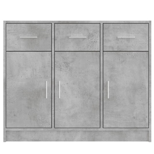 vidaXL Skjenk betonggrå 91x28x75 cm konstruert tre