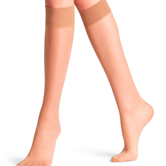 FALKE   Knestrømper Seidenglatt 15 Den Knee high   Beige