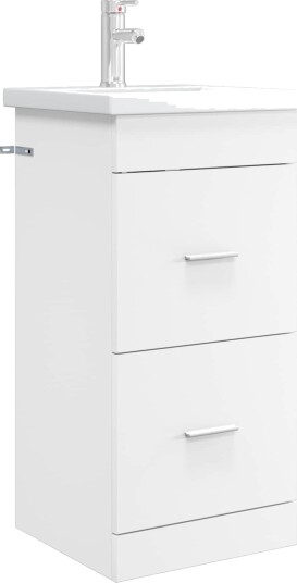 Badmøbel med vask Hvit 42 x 40 x 84,5 cm Konstruert tre Badmøbel med vask Hvit 42 x 40 x 84,5 cm Konstruert tre