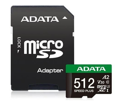 A Data ADATA SPEED PLUS flash memory card 512 GB SDXC UHS I