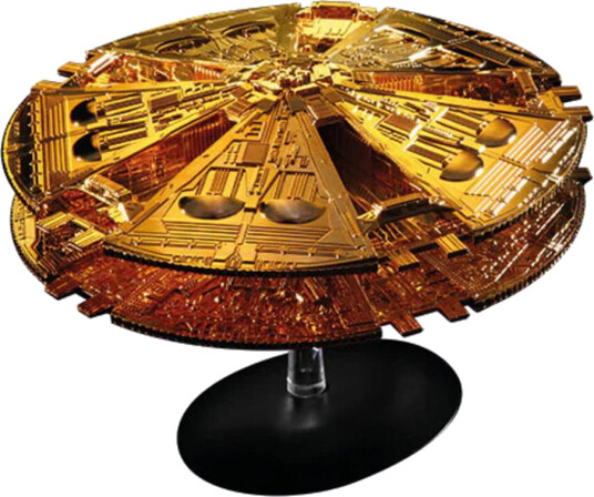 Battlestar Galactica Limited Edition Gold Cylon Basestar TOS DieCast 6" Ship