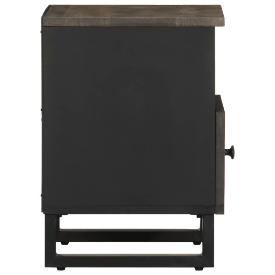 Nattbord 2 stk svart 40x33x46 cm heltre mango 8721158447845