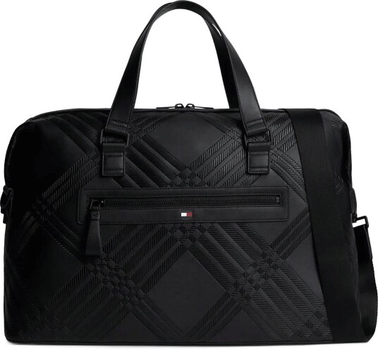 Tommy Hilfiger Th Corp Texture Duffle   BLACK   One Size
