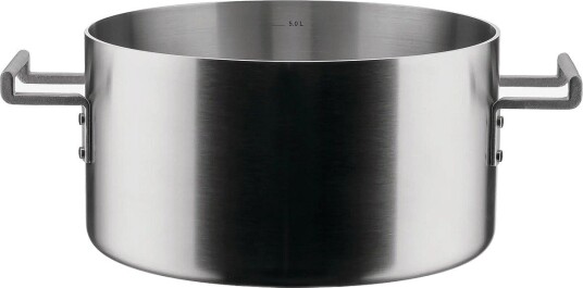 Alessi Pot With Two Handles In Multi-Layered Material, Mat ,Handle With Pvd Coating Induction - STEEL - 33.5X24X13 cm