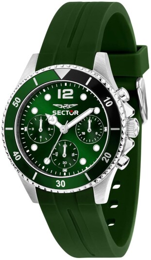 Sector 230 Herreklokke R3251161051 Grønn/Gummi Ø39 mm