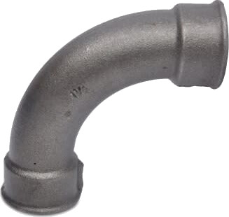 Sort Vinkel muffe/muffe 1" - Lang