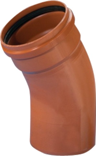 Wavin 500 Mm 15 Gr. Pvc-Kloakbøjning