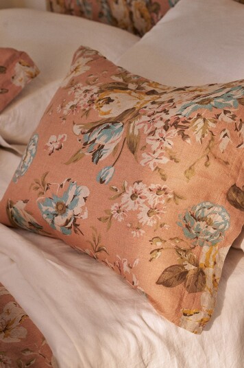 Ellos Home   Putevar Candice Rose i vasket lin   Rosa