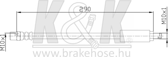 K&K FT3252 Bremseslange K&K FT3252 Bremseslange