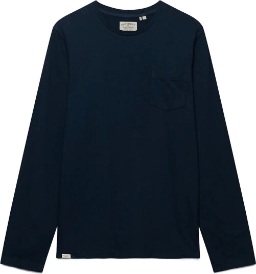 Superdry Cotton Linen L/S Pocket Top Navy M