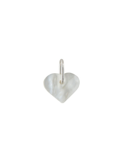 Design Letters Pearl Heart Charm - Silver - Silver - ONE SIZE Design Letters Pearl Heart Charm - Silver - Silver - ONE SIZE