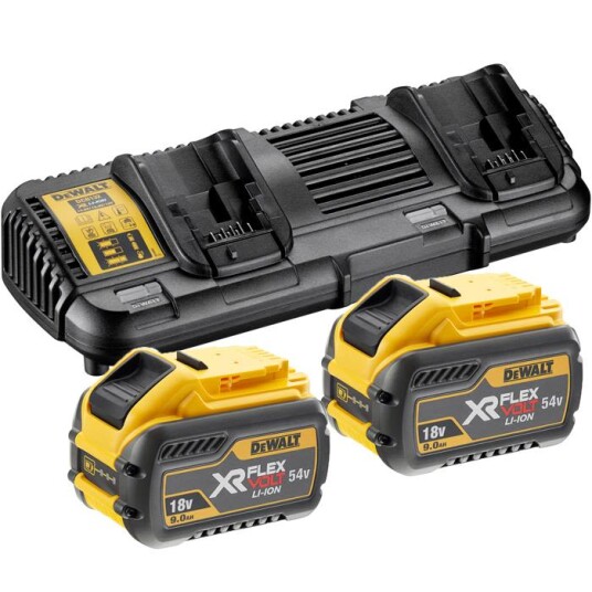 Dewalt DCB132X2 Ladepakke med 2 x 9Ah Lithium-batterier for Elektroverktøy Dewalt DCB132X2 Ladepakke med 2 x 9Ah Lithium-batterier for Elektroverktøy