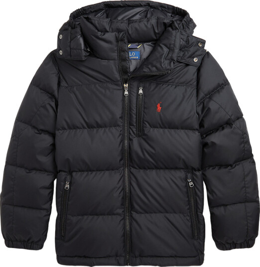 Ralph Lauren Kids Ripstop Down Hooded Jacket Black 132-137