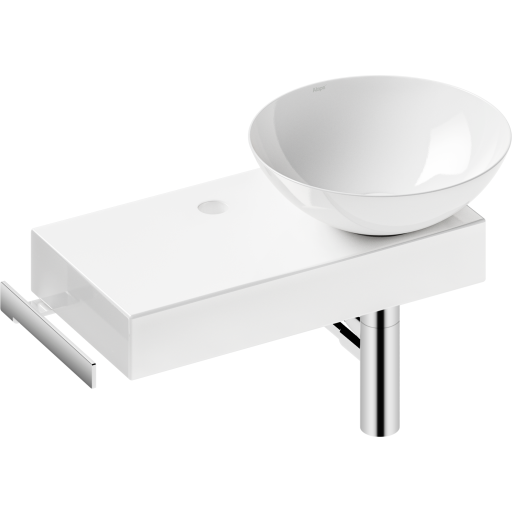 Alape Piccolo Novo høyre vask med bord 55x32 cm, hvit