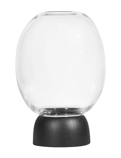 Chicura Morchella Vase White BLACK / CLEAR H27CM