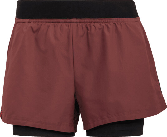 FiveTen Women's Two-in-One Climb Shorts 32, Quiet Crimson/Black FiveTen Women's Two-in-One Climb Shorts 32, Quiet Crimson/Black