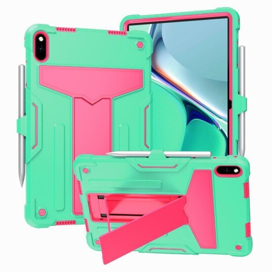 INCOVER Huawei MatePad 11 Håndverkerdeksel Med Stativ & Penneholder - Cyan & Rosa