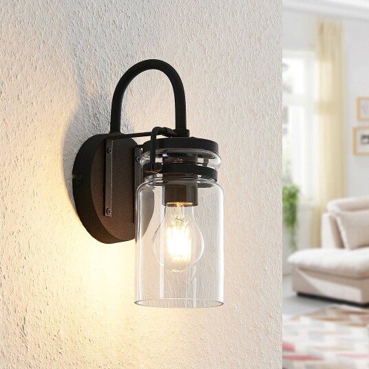Lindby Vintus vegglampe, svart