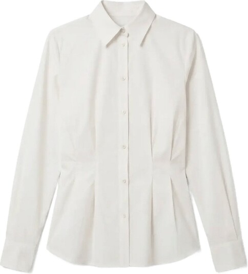 Calvin Klein Poplin Fitted Shirt Cream L