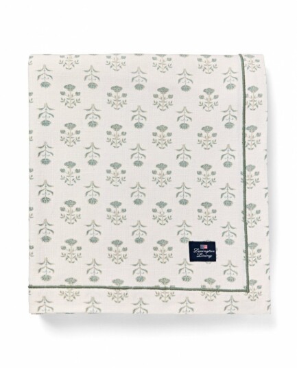 LEXINGTON Duk med eukalyptus blomstertrykk 150x350cm