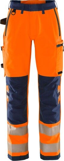 Fristads 2665 GSTP Arbeidsbukse varsel, oransje/marineblå Varsel, Oransje/Marineblå, Klær