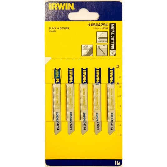 Irwin 10504294 Stikksagblad 70 mm 6 TPI 5-pakning Maskintilbehør & forbruk