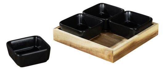 WENKO OUTDOOR ELO 4 STK. DIP-SKÅL M/ BAKKE SORT