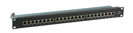 Efb Elektronik 37667Sw.1M 5000 Mbit/S Rj-45 Gull Sort Rackmontering 1U