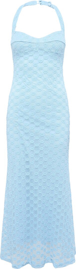 Bardot Mariko Halter Neck Midi Dress   Blue   16
