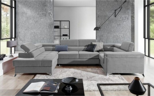 Hjørnesofa Eltap Thiago 342x208x88 cm Paros 05 Grå Venstre